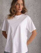 romee's Tricou Alb de Bumbac Oversize Neduna