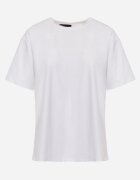 romee's Tricou Alb de Bumbac Oversize Neduna