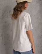 romee's Tricou Alb Oversize din Bumbac Decorat cu Broderie cu Paiete Marivia