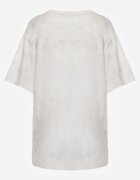 romee's Tricou Alb Oversize din Bumbac Decorat cu Broderie cu Paiete Marivia
