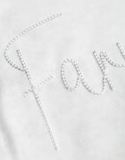 romee's Tricou Alb Oversize din Bumbac Decorat cu Broderie cu Paiete Marivia