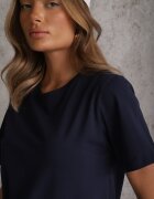 romee's Tricou bleumarin din bumbac decorat pe lateral cu fante Brinelle