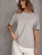 romee's Tricou De bumbac Gri Croi oversize Neduna