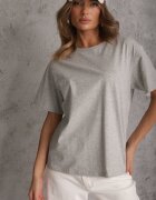 romee's Tricou De bumbac Gri Croi oversize Neduna