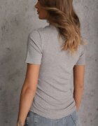 romee's Tricou Gri cu dungi cu încrețituri pe laterale Nedala