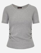 romee's Tricou Gri cu dungi cu încrețituri pe laterale Nedala
