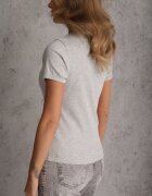romee's Tricou Gri De Bumbac Croială Ajustată Din Material Reiat Lailya