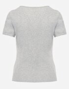 romee's Tricou Gri De Bumbac Croială Ajustată Din Material Reiat Lailya