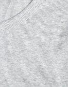 romee's Tricou Gri De Bumbac Croială Ajustată Din Material Reiat Lailya