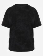 romee's Tricou oversize negru de bumbac cu inscripție brodată cu paiete Talomora