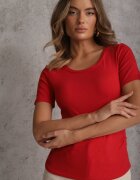romee's Tricou Roșu cu dungi cu încrețituri pe laterale Nedala