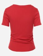 romee's Tricou Roșu cu dungi cu încrețituri pe laterale Nedala