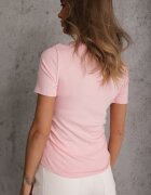 romee's Tricou Roz cu dungi cu încrețituri pe laterale Nedala