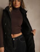 romee's Vestă Neagră Cintrată De tranziție cu Glugă Olepia