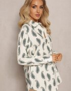rosa Cămașă din bumbac Bej-Verde cu model mic Paisley Kaisleigh