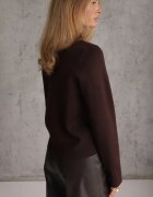 rosa Cardigan din vâscoză stil Napoleon cu cusături decorative Haniove Maro