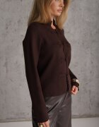 rosa Cardigan din vâscoză stil Napoleon cu cusături decorative Haniove Maro