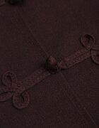 rosa Cardigan din vâscoză stil Napoleon cu cusături decorative Haniove Maro