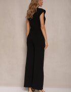 rosa Compleu Negru Vestă și Pantaloni Regular Annavie