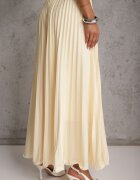 rosa Fustă High Waist cu pliseuri fine Aniope Galbenă