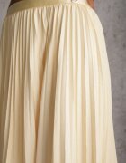 rosa Fustă High Waist cu pliseuri fine Aniope Galbenă