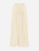 rosa Fustă High Waist cu pliseuri fine Aniope Galbenă