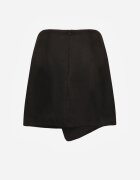 rosa Fustă Neagră Trapezoidală Cu croială în plic Cu nasturi Ilaraeth
