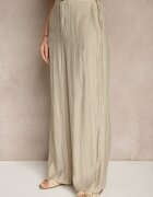 rosa Pantaloni Bej cu croi larg High Waist Natoreia
