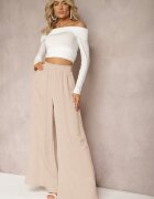 rosa Pantaloni Bej de vară cu croială largă și elastic în talie Philomen