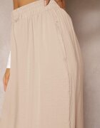 rosa Pantaloni Bej de vară cu croială largă și elastic în talie Philomen