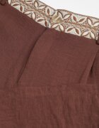 rosa Pantaloni din vâscoză talie înaltă decorați cu motiv geometric Iomane Maro