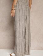 rosa Pantaloni Gri cu croi larg High Waist Natoreia