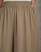 rosa Pantaloni larghi verde închis cu elastic în talie Carleny