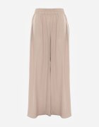 rosa Pantaloni largi bej cu elastic în talie Carleny