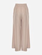 rosa Pantaloni largi bej cu elastic în talie Carleny