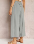 rosa Pantaloni Mentă Largi cu elastic în talie din Bumbac Zonaeve