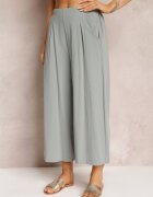 rosa Pantaloni Mentă Largi cu elastic în talie din Bumbac Zonaeve