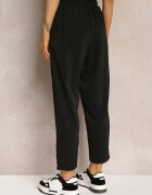 rosa Pantaloni negri cu talie înaltă cu elastic și șnur în talie și buzunare Arlettia