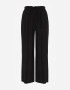 rosa Pantaloni negri din material cu elastic încrețit Pimpernel
