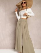 rosa Pantaloni Verzi de vară cu croială largă cu elastic în talie Philomen