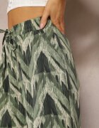 rosa Pantaloni Verzi Largi cu elastic și legătură în talie Vayolet