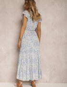 rosa Rochie Alb-Albastru cu șnur Olathe