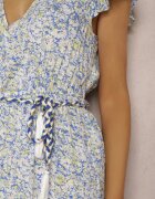 rosa Rochie Alb-Albastru cu șnur Olathe