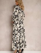 rosa Rochie Alb-Negru Kharano