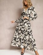 rosa Rochie Alb-Negru Kharano