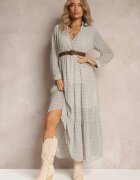 rosa Rochie Albă cu centură Agareope