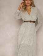 rosa Rochie Albă cu centură Agareope