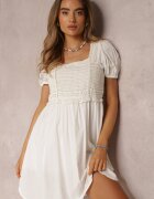 rosa Rochie Albă Din bumbac Xysnea