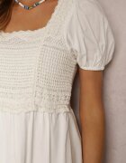 rosa Rochie Albă Din bumbac Xysnea
