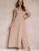 rosa Rochie Albă-Portocalie Adena